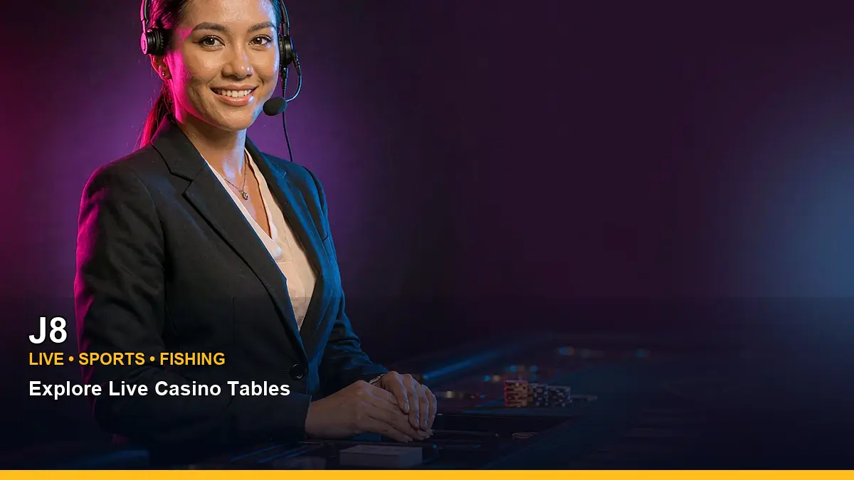 J8 live casino baccarat table layout in a portrait-oriented interface for Philippine players