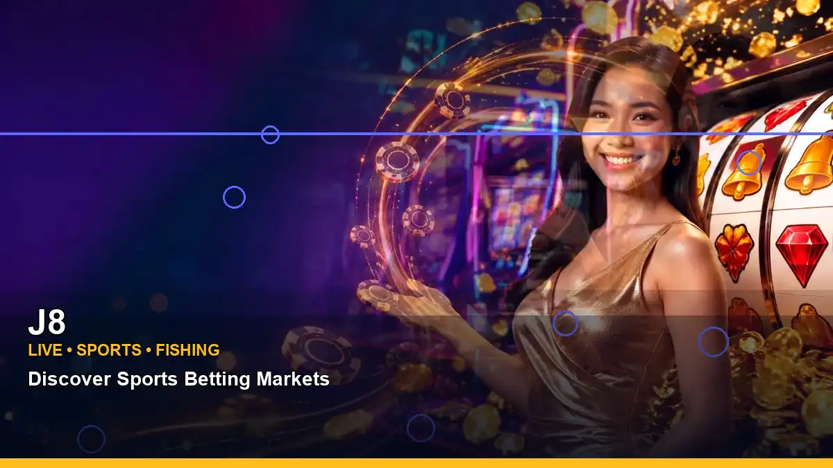 J8 night slot games featuring an adult Filipina casino host in a wide-action composition
